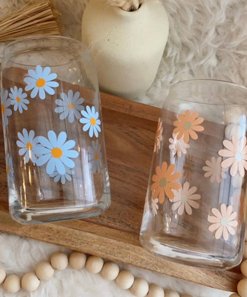 Daisy Glass Cup – Roxycess Creations
